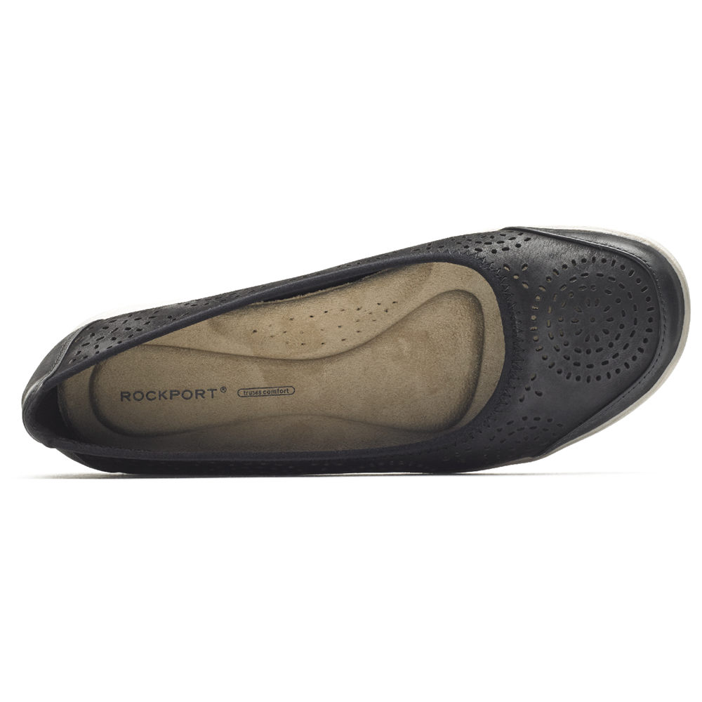 Rockport Slip-Ons Dame Svart - Daisey Ballet - RUPG89207